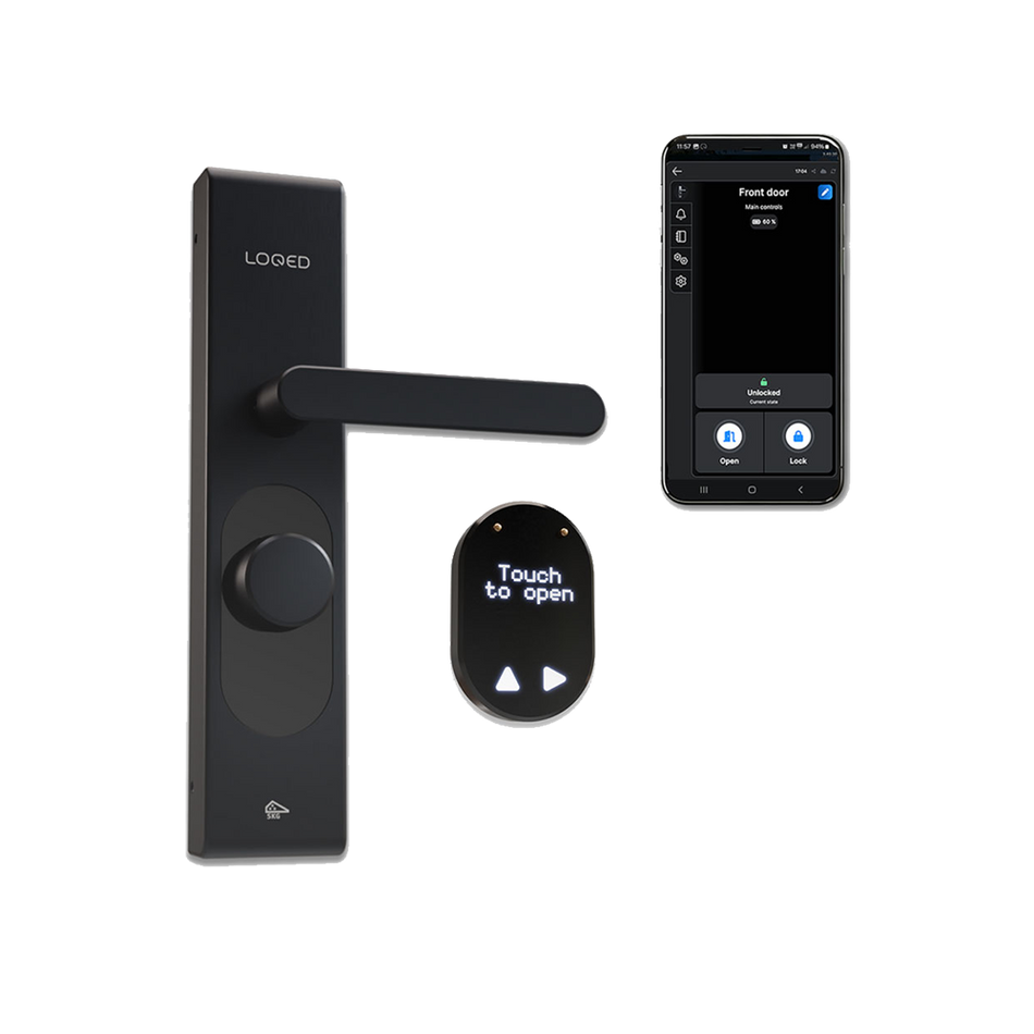 LOQED Touch Smart Lock – Serratura smart senza chiave (Black o Silver)