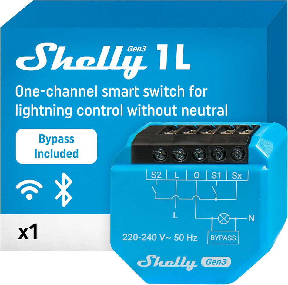 Shelly 1L Gen3 (Bypass 1L/2L incluso)
