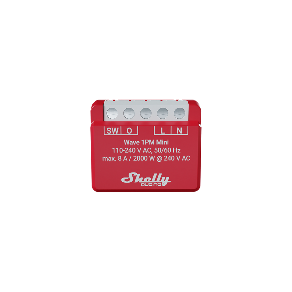 Shelly Qubino Wave 1PM Mini EU LR - interruttore Z-Wave con misuratore Long Range