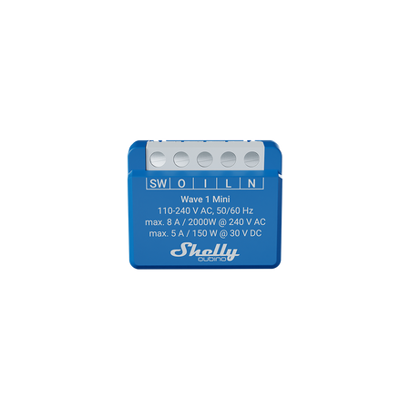 Shelly Qubino Wave 1 Mini EU LR - mini interruttore Z-Wave Long Range