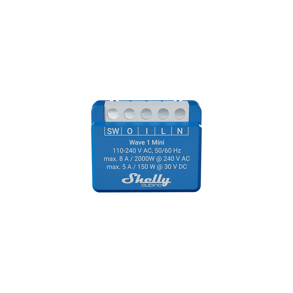 Shelly Qubino Wave 1 Mini EU LR - mini interruttore Z-Wave Long Range