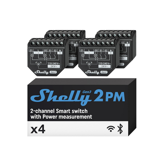 Shelly 2PM Gen3 Pack da 4