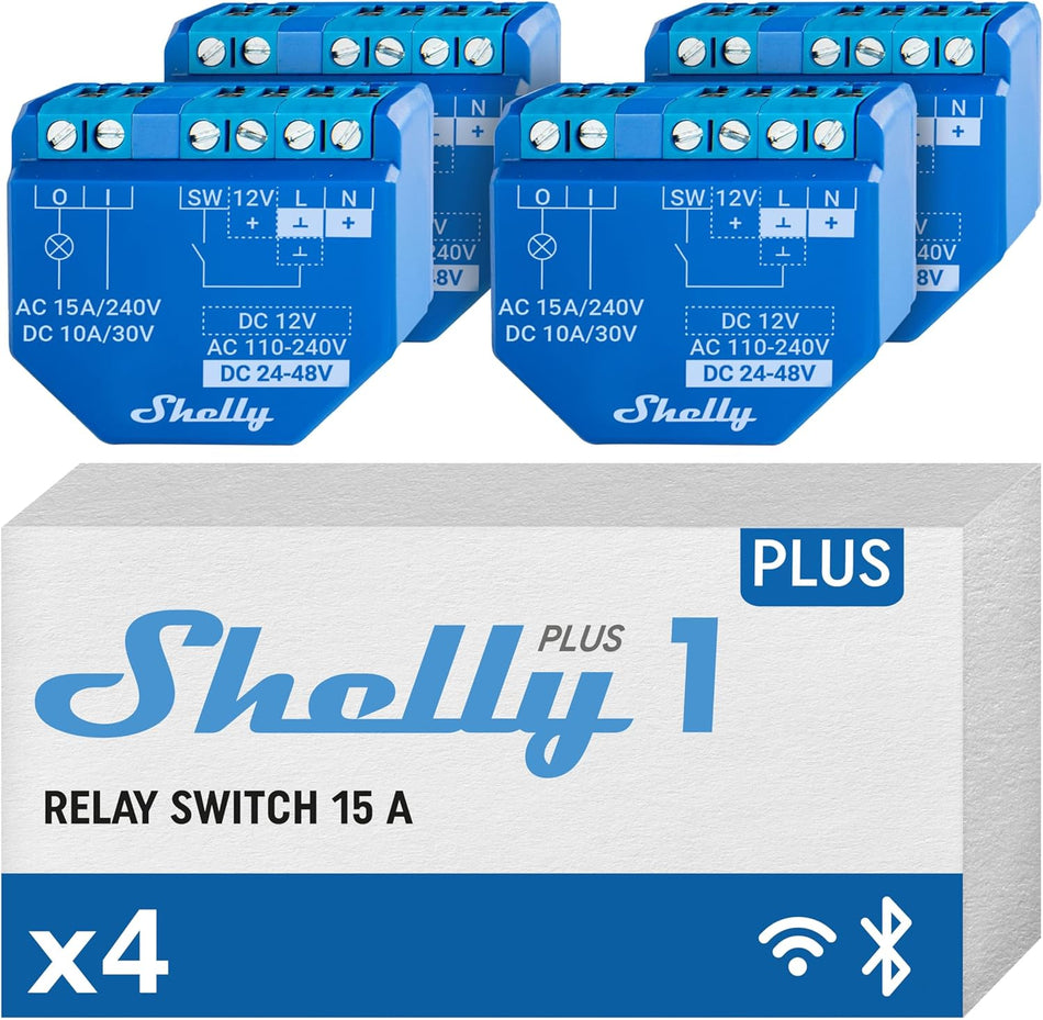 Shelly Plus 1 Gen2 - Pack da 4