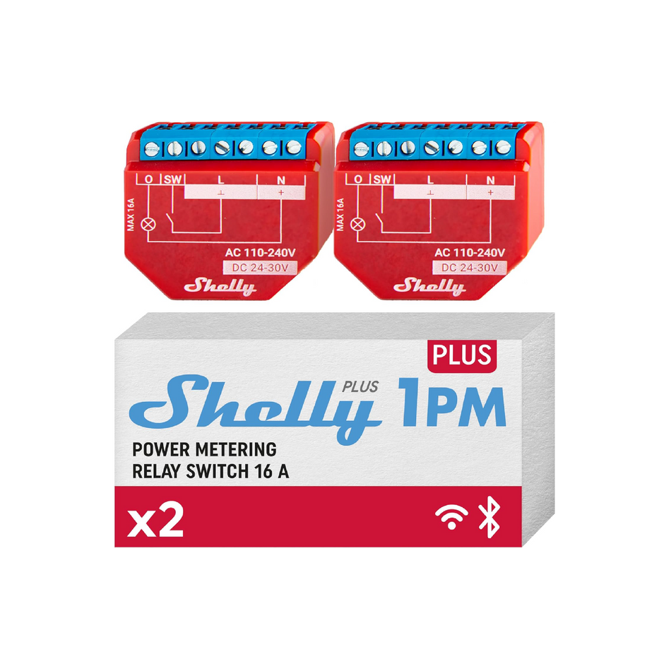 Shelly Plus 1PM Gen2 - Pack da 2