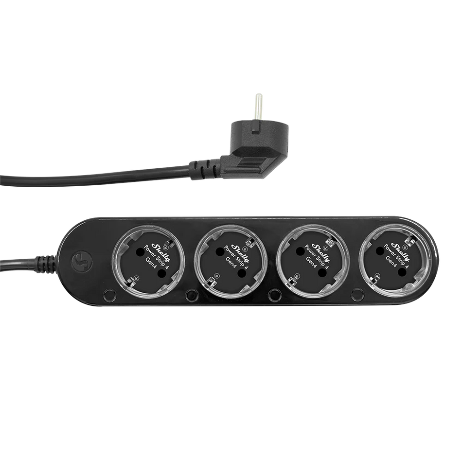 Shelly Power Strip 4 Gen4 - Ciabatta smart con 4 prese indipendenti, monitoraggio consumi e supporto Matter