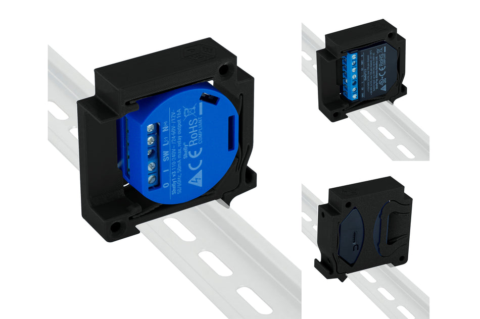 Adattatore Universale "Allstar" per Moduli Shelly e Smart Home - Colore Nero