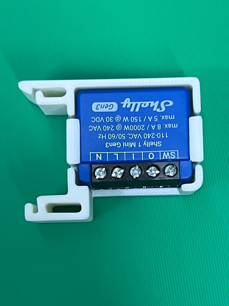 SOIXX Supporto DIN per Shelly Mini Wave Gen3, 90°