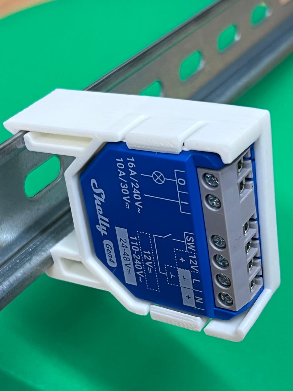 SOIXX Supporto DIN per Shelly Wave, Plus, Gen3, Gen4, dritto