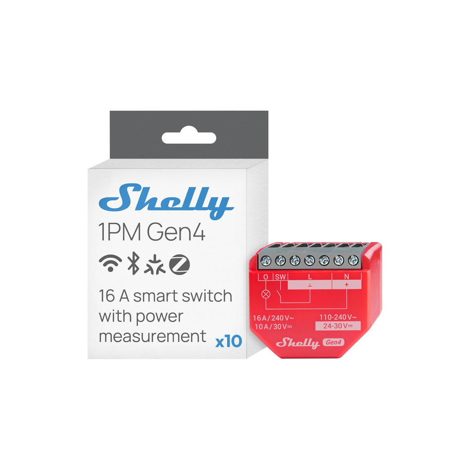 Shelly 1PM Gen4 - Pack da 10