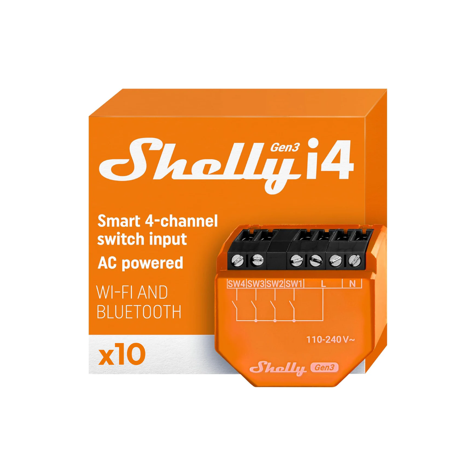 Shelly i4 Gen3 - Pack da 10